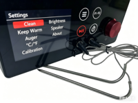 Contrôleur de barbecue électrique numérique avec deux sondes de température pour aliments, écran LCD et connectivité via application