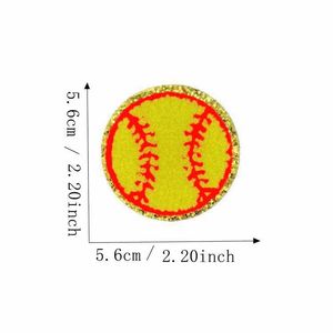 Basket calcio Rugby Baseball asciugamano ricamo ciniglia Glitter fai da te tessuto ferro su toppe - Product Image 3