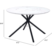 Meubles de salle à manger ronds sur mesure, table en verre céramique, ensemble de table et de chaises de style nordique pour la maison et les restaurants