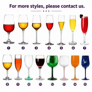Cadeaux personnalisés avec logo, mariage, verres à vin colorés en plastique Tritan de 15 oz, verres à vin à long pied - Product Image 6