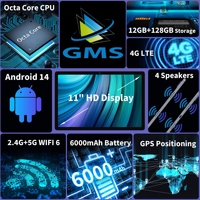 Tablet Bisnis Android 14 T606 11-inci dengan Layar HD In-Cell 6 GB + 128 GB Siap Pakai 4G LTE