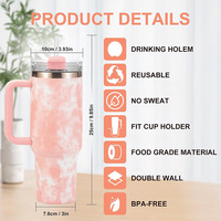Vaso Térmico de Acero Inoxidable de 40oz con Asa, Tazas y Vasos para Cerveza al por Mayor, Mantiene la Bebida Fría