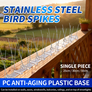 QiaoLiang Wei Fang Repelente de Aves, Espigas Anti Palomas y Pequeños Plagas, Espinas para Pájaros con Espigas Anti Escalada para Pared - Product Image 1