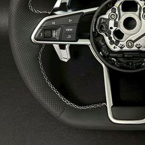 Avec bouton de démarrage R8 et volant en carbone semi-perforé pour <span class=keywords><strong>Audi</strong></span> <span class=keywords><strong>A3</strong></span> A4 A5 A6 C7 C8 Q3 Q5 Q7 4L SQ5 SQ8 TTRS - Product Image 5