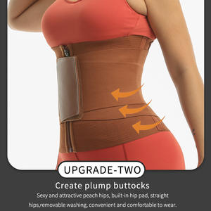ウエストトレーニングボディシェイパータイトトリマーベルト彫刻シェイプウェアトリマーサウナスウェットヨガガードルスリムベリーバンド女性用コルセット - Product Image 3