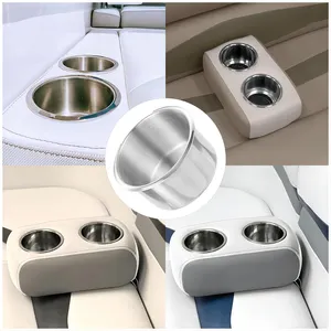 Customized Stainless Steel Rust-Proof 304 Sofa Cup Holder for Sofa Chair 57mm Dark Black Sofa Cup Holder Furniture Cup Holder