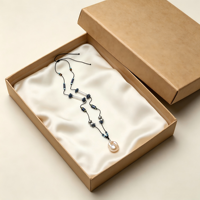 Collier ethnique baroque fait main avec pendentif perle, cordon de perles mélangées et multiples perles entretoises, long bijou rétro pour femme
