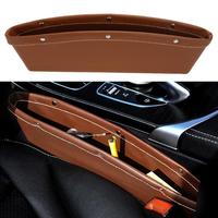 Cadeau Prix d'usine Boîte à fentes pour voiture Organisateur Boîte attrape-billets en cuir PU Téléphone de voiture Siège fendu Étui de rangement de poche
