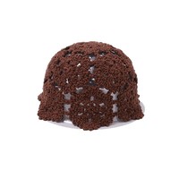 Nouveau bonnet en crochet fait main japonais et coréen pour femme, style rétro élégant, ajouré et respirant, idéal pour l'automne