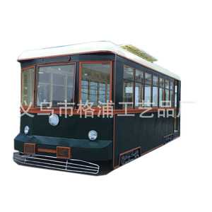 Modèle de train électrique de style européen en métal, accessoire de décoration extérieure pour rue commerciale - Product Image 5