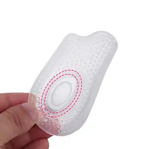 YEBEI Half Size Silicone Insoles Massage Shock Absorption Back Pad With Concave Particle Feature Soft Silicone Insoles For Shoes
