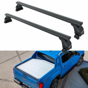 Barras Transversales de Aluminio para Camioneta Volkswagen Amarok Aventura, con Cerradura, Color Negro, Accesorio para Camioneta - Product Image 1