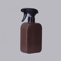 Bouteille pulvérisateur carrée vide en PEHD de 500 ml avec gâchette, pour brume capillaire, nettoyants liquides, impression de logo, solutions de nettoyage