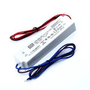 מתכוון גם LPV-60-5/12/15/24/36/48 5V 12V 24V 60W LED מיתוג אספקת חשמל IP67 עמיד למים AC Slim LED נהג Meanwell