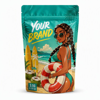 Sacs Doypack en Mylar PE de qualité alimentaire, anti-odeur, thermoscellables, avec fermeture éclair, écologiques, personnalisables avec logo, 3.5g/7g/14g, vente en gros