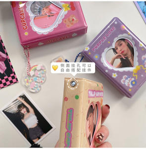 3 ''Kpop Cartoon Hollow Collection Book 40 Pockets <span class=keywords><strong>Photo</strong></span> Album Plastic Frames for <span class=keywords><strong>Mini</strong></span> Film Korea Photocard Picture - Product Image 6