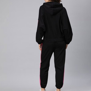 Chándal ajustado de algodón 100% para mujer, ropa deportiva de invierno de la mejor calidad con pantalones cortos de lana - Product Image 4