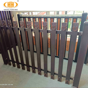 Valla <span class=keywords><strong>de</strong></span> listón horizontal <span class=keywords><strong>de</strong></span> aluminio con veranda comercial, cercado <span class=keywords><strong>de</strong></span> aluminio <span class=keywords><strong>de</strong></span> metal decorativo para México - Product Image 3