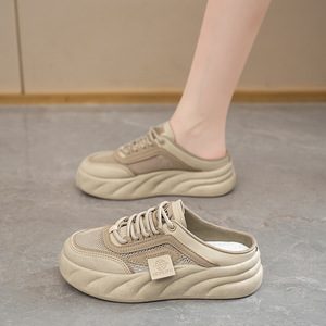 Nuevas Zapatillas Casuales de Lona PVC Estilo Coreano para Mujer con Malla Transpirable, Diseño Abierto y Punta Redonda Multiusos - Product Image 5