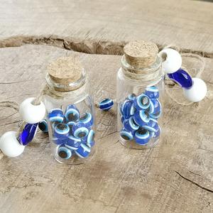 Porte-bouteille porte-bonheur turc bohème - Nazar Boncugu en verre et cristal perlé, décoration de salon, mariage, anniversaire, ornement - Product Image 4