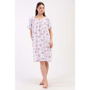 Avore Chemise de nuit en coton pour femme, grande taille, imprimé floral, vêtements de nuit, grande taille - Product Image 6