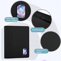 Álbum para Tarjetas Coleccionables, Álbum con 360 Bolsillos para Tarjetas Coleccionables, Carpeta con Cierre para Tarjetas Coleccionables