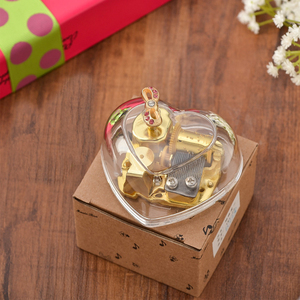 Caja de Música Rectangular Ever Bright de Cuerda, 18 Notas, Chapado en Oro, Hermoso Movimiento, Acrílico Transparente, Duración del Sonido de 30 Segundos - Product Image 2