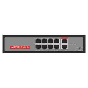 PREMIUM FL-FF0802GP 10-Port <b>PoE</b> <b>Switch</b> 8 <b>PoE</b> Ports 120W 2 Gigabit Uplink Ports IEEE802.3af/at for IP Camera CCTV NVR - Product Image 4