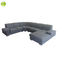 Redde Boo Vente en gros de canapé d'angle de salon moderne canapé modulaire sectionnel en cuir en forme de U ensemble pour meubles d'appartement de Villa 129