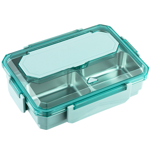Lonchera Bento de Acero Inoxidable 304 Personalizada al por Mayor, OEM ODM, Lonchera Rectangular para Estudiantes de Cafetería, Lonchera Aislada - Product Image 1