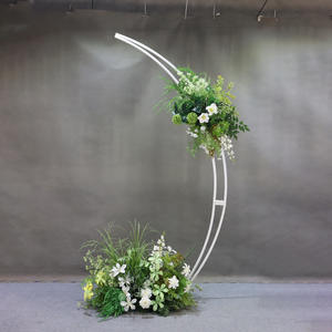 LANJO Ceremony Wedding <b>Arch</b> <b>Frame</b> for Suspend Chandelier Iron <b>Metal</b> Wedding Strong stand Background <b>Frame</b> Hook Arc - Product Image 3