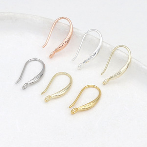 Base de Plata S925 con Baño de Oro de 18k para Pendientes de Gancho, Accesorios de Joyería DIY, 16mm, Oro Rosa, Oro Blanco, Cobre - Product Image 2