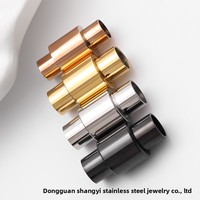 Fermoirs magnétiques en acier inoxydable, attaches en forme de roue, connecteurs en acier titane, motifs personnalisables, accessoires pour cordons et bracelets