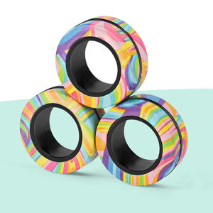 Nueva 3 piezas magnético Spinne <span class=keywords><strong>anillo</strong></span> de Fidget Spinner imán Fidget Juguetes | Juguetes Fidget | Fidget juguetes descomprimir antiestrés magnético anillos de Spinner Juguetes - Product Image 1