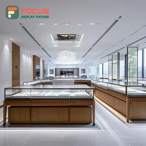 High Visibility Jewelry Retail Showcase System Polished Surface Boutique Space Glass Showcase - Product Image 4