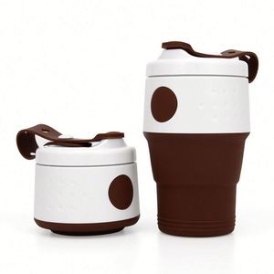 Gobelet isotherme pliable réutilisable sans BPA de qualité alimentaire pour voyage en plein air avec logo personnalisé - Product Image 3