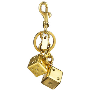 2025 New Cross-Border Hot Fashion Bag Keychain with Three-Dimensional Luck Dice Stopper Wholesale Metal Material - Product Image 5