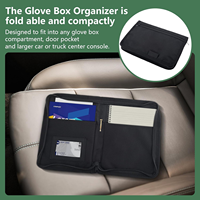 Organisateur de documents de voiture personnalisé, sac de rangement pour boîte à gants, porte-cartes de immatriculation, d'assurance et de permis de conduire, multi-poches