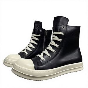 Zapatos Deportivos Casuales de Diseño Owens para Hombre, Botas de Encaje de Lujo, Transpirables, Antideslizantes, con Suela Gruesa, Zapatos para Caminar de Cuero Genuino - Product Image 1