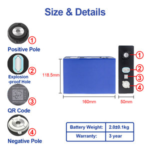 グレードA CALB 100Ah <span class=keywords><strong>3</strong></span>.2V LiFePO4バッテリーセル 太陽光発電蓄電システムDIYパック用 - Product Image 3