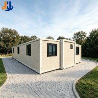 Maison conteneur préfabriquée pliable avec panneaux sandwich, modulaire, extensible, détachable, à faible coût pour bureau de chantier, camp ou villa