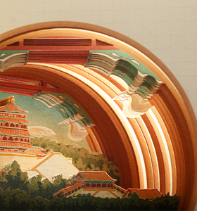 Imperial Tuin Logo Maatwerk 3d Gegraveerde A5 <span class=keywords><strong>Notebook</strong></span> Gedrukt Traditionele Chinese Architectuur Voor Kinderen Verjaardag Retour - Product Image 5