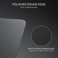 Nouveau tapis de souris en verre noir personnalisé 2026, impression UV haute définition, surface anti-reflet AG avec base antidérapante en PU