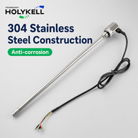 Capteur de niveau de liquide capacitif résistant aux hautes températures Holykell 200C, en acier inoxydable 316, transmetteur de niveau de carburant et d'huile, 11-33V