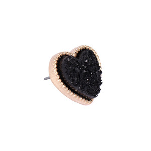 Heart Shape Faux Druzy <b>Post</b> <b>Earrings</b> - Product Image 6