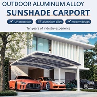 Auvent rectangulaire robuste en aluminium de 6 pieds, imperméable, pour abri de véhicule, chantier de construction, stationnement extérieur
