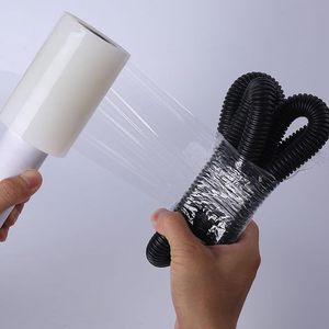 ฟิล์มยืดพันพาเลทแบบมีหูจับ ฟิล์มพลาสติกอุตสาหกรรมแบบมินิ ชนิดติดเอง เกรดเสริมแรง เงาสูง สำหรับการบรรจุและขนย้าย - Product Image 6