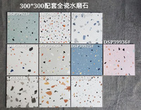 Style moderne Offre Spéciale 300x300mm Carreaux de sol en porcelaine aspect terrazzo mat, brique réfractaire et design antidérapant