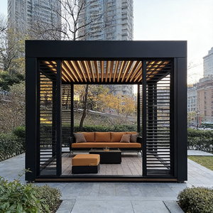 Pergola de jardin extérieure motorisée en aluminium imperméable avec design à lames orientables, résistante aux UV, tailles personnalisables - Product Image 6