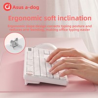Untuk Set Keyboard dan Mouse Nirkabel A-Dou WK80 - Desain Ergonomis Tahan Air, Termasuk Baterai AA, Tersedia dalam Stok
